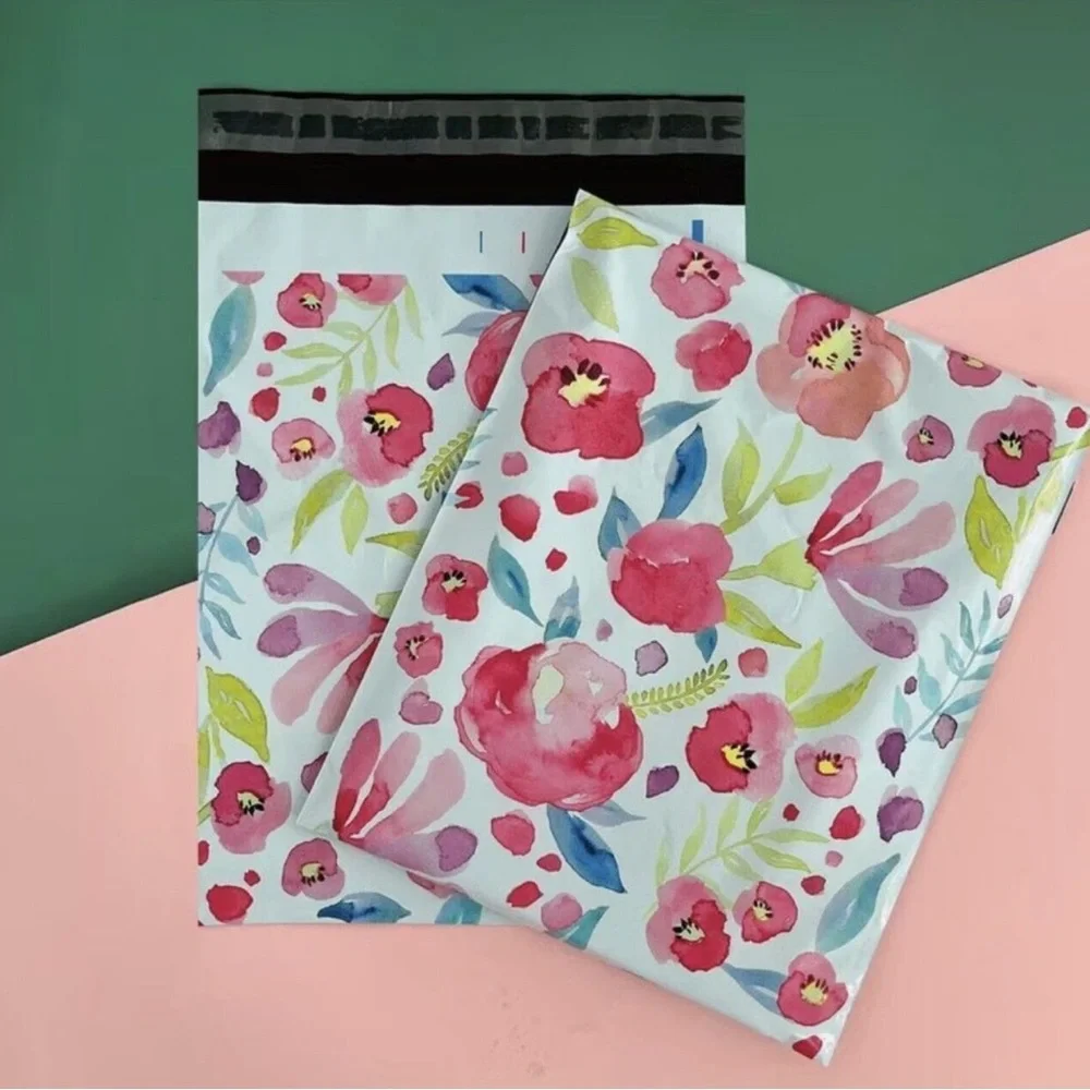 (20) 10x13in Floral Poly Mailers